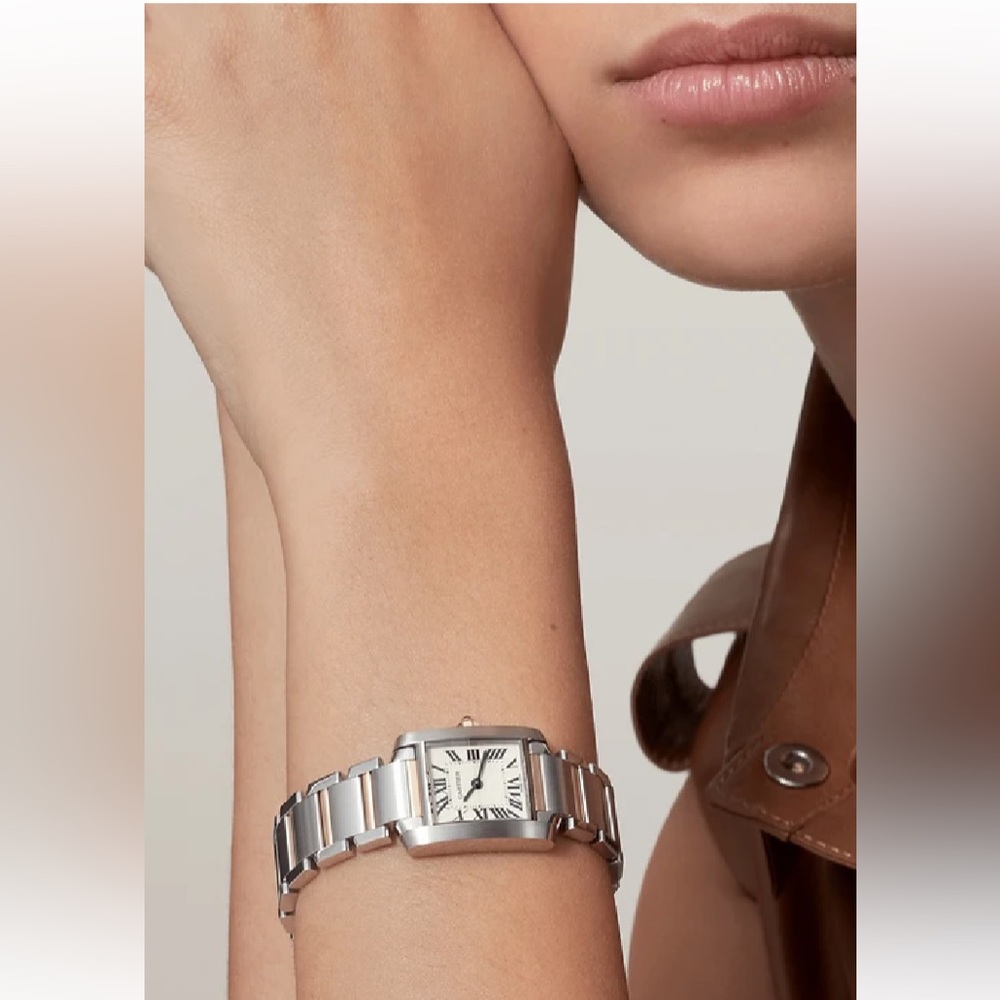⏱️ CARTIER TANK FRANÇAISE WATCH Small 2-Tone Gold & Steel - Picture 3 of 4